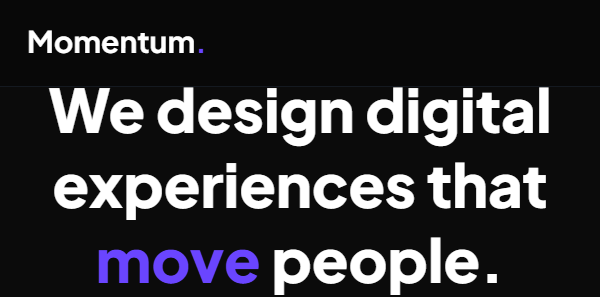 Momentum - Creative Landing Page